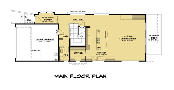 Home Plan - Modern Floor Plan - Main Floor Plan #1066-106