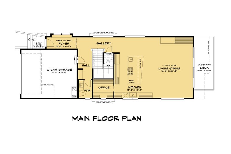 Dream House Plan - Floor Plan - Main Floor for Modern House Plan #1066-106 - 3 bed, 3.5 bath