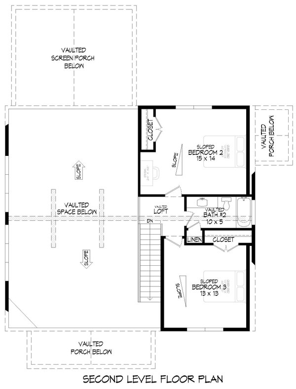 Architectural House Design - Country Floor Plan - Upper Floor Plan #932-1227