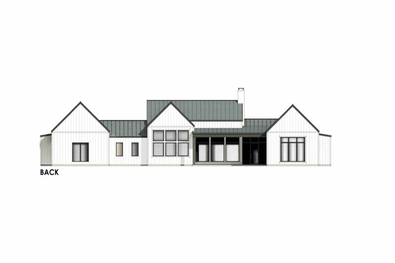 Architectural House Design - Exterior - Rear Elevation 2 for Modern House Plan #1096-95 - 3 bed, 2 bath