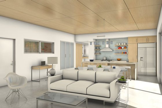 Interior - Kitchen for Modern House Plan #497-17 - 2 bed, 2 bath