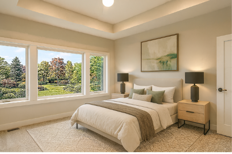 House Plan Design - Interior - Master Bedroom for Ranch House Plan #70-1563 - 3 bed, 2 bath