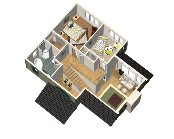 Country Floor Plan - Upper Floor Plan #25-4741