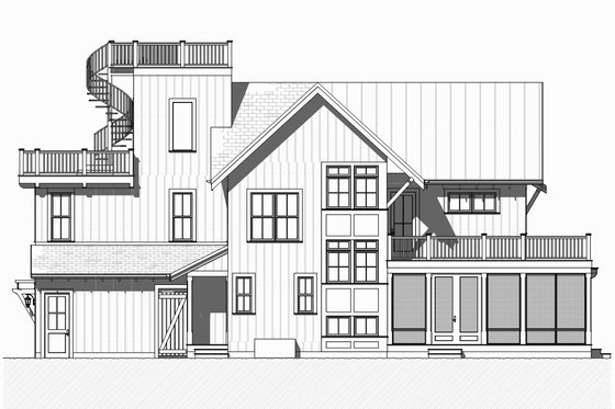 Exterior - Other Elevation 1 for Beach House Plan #901-120 - 4 bed, 3.5 bath