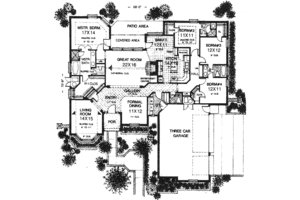 Floor Plan - Main Floor for European House Plan #310-839 - 4 bed, 3.5 bath