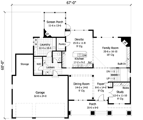 Country Floor Plan - Main Floor Plan #51-222