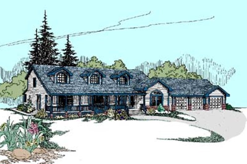 Home Plan - Traditional Exterior - Front Elevation Plan #60-557