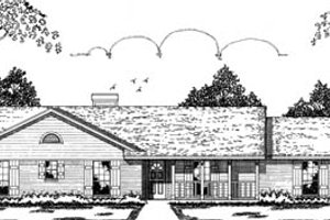 Ranch Exterior - Front Elevation Plan #42-108