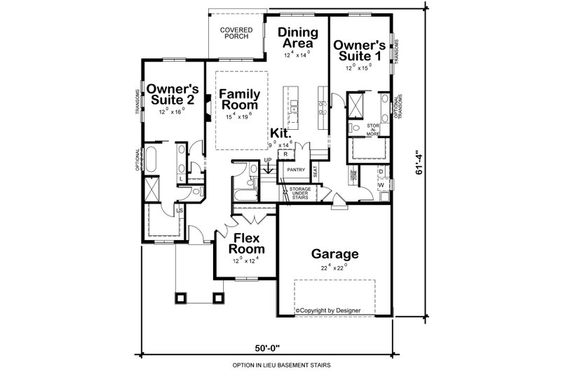 Dream House Plan - Floor Plan - Other Floor for Contemporary House Plan #20-2428 - 2 bed, 2.5 bath