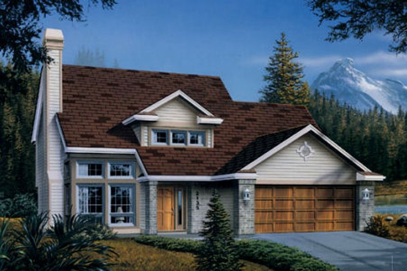 Architectural House Design - Craftsman Exterior - Front Elevation Plan #48-112