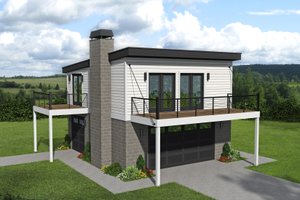 Contemporary Exterior - Front Elevation Plan #932-296