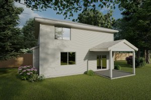 Exterior - Rear Elevation for Craftsman House Plan #53-646 - 4 bed, 2.5 bath