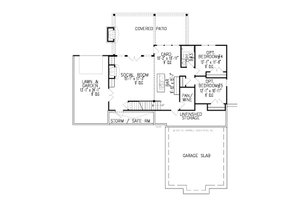 Floor Plan - Lower Floor for Farmhouse House Plan #54-536 - 3 bed, 2.5 bath
