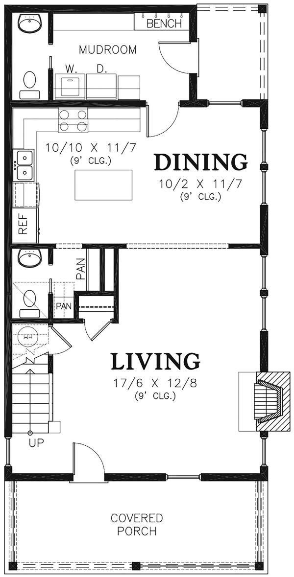 Farmhouse Floor Plan - Main Floor Plan #48-977