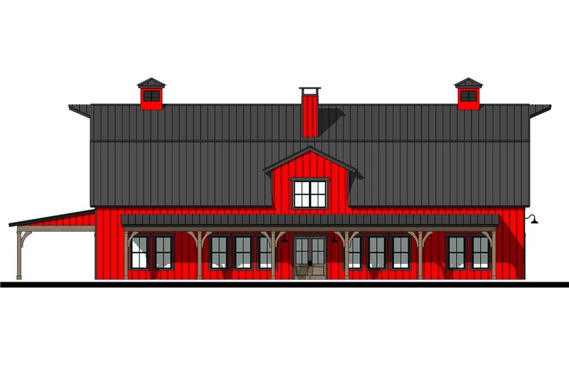 House Design - Exterior - Front Elevation 5 for Barndominium House Plan #1103-6 - 3 bed, 2.5 bath