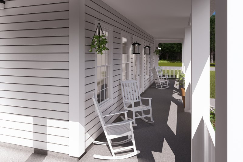 House Plan Design - Exterior - Covered Porch 2 for Farmhouse House Plan #513-2191 - 6 bed, 4.5 bath
