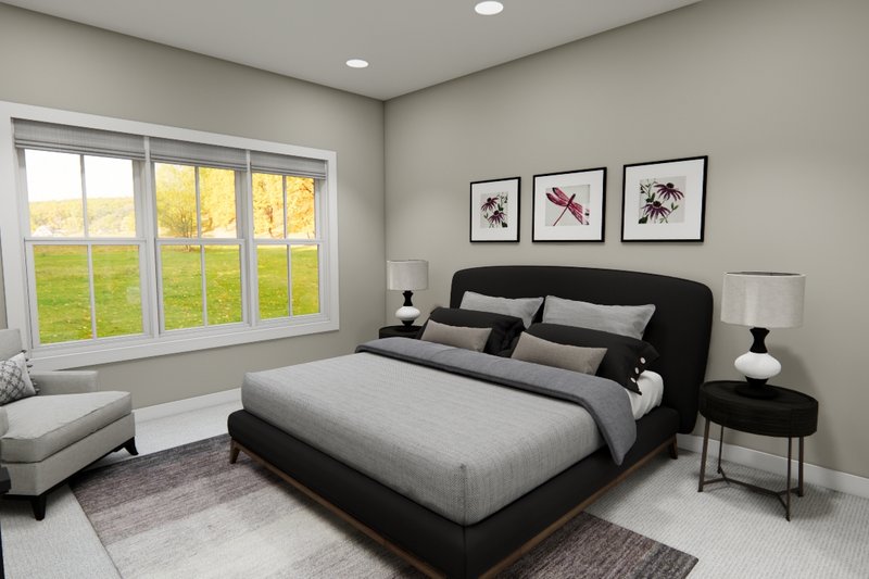 House Blueprint - Interior - Master Bedroom for Bungalow House Plan #51-1405 - 3 bed, 2 bath