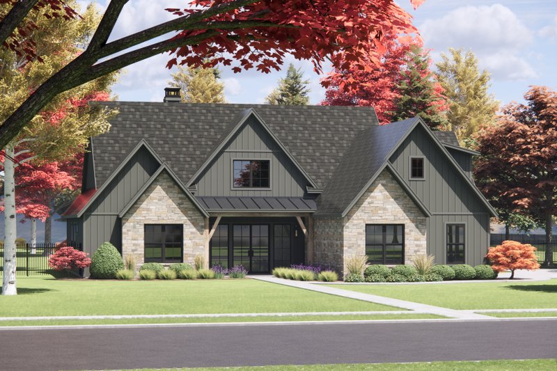 House Design - Exterior - Front Elevation 5 for Farmhouse House Plan #1096-141 - 4 bed, 3 bath