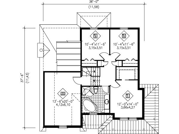 Dream House Plan - European Floor Plan - Upper Floor Plan #25-4174