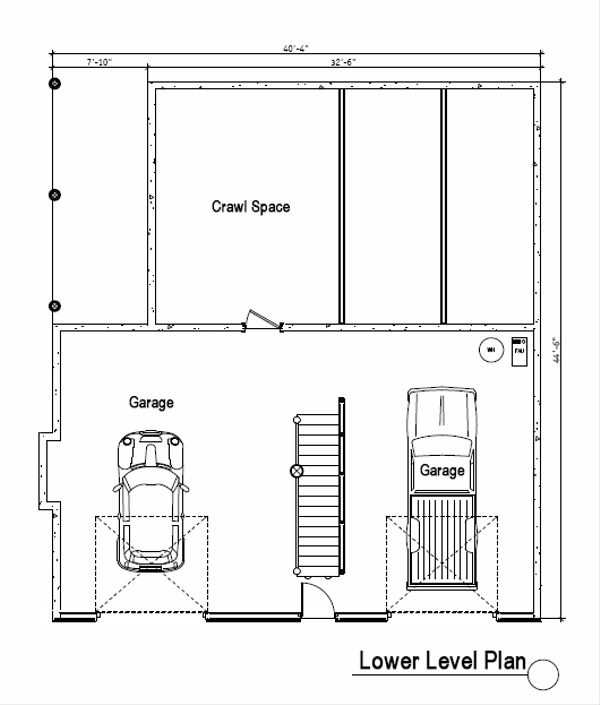 Log Floor Plan - Lower Floor Plan #451-5