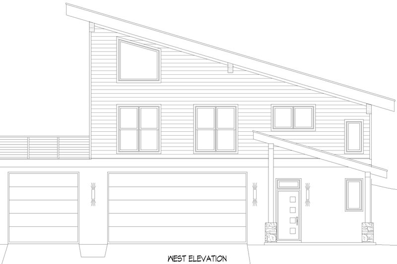 House Design - Exterior - Other Elevation 4 for Beach House Plan #932-1095 - 4 bed, 3 bath