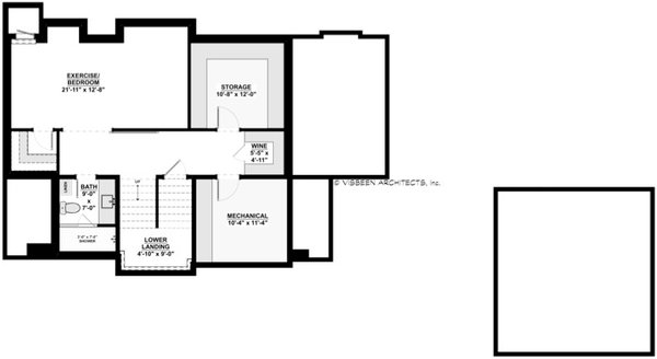 House Plan Design - Contemporary Floor Plan - Lower Floor Plan #928-386