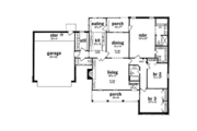 Traditional Style House Plan - 3 Beds 2 Baths 1819 Sq/Ft Plan #36-158 