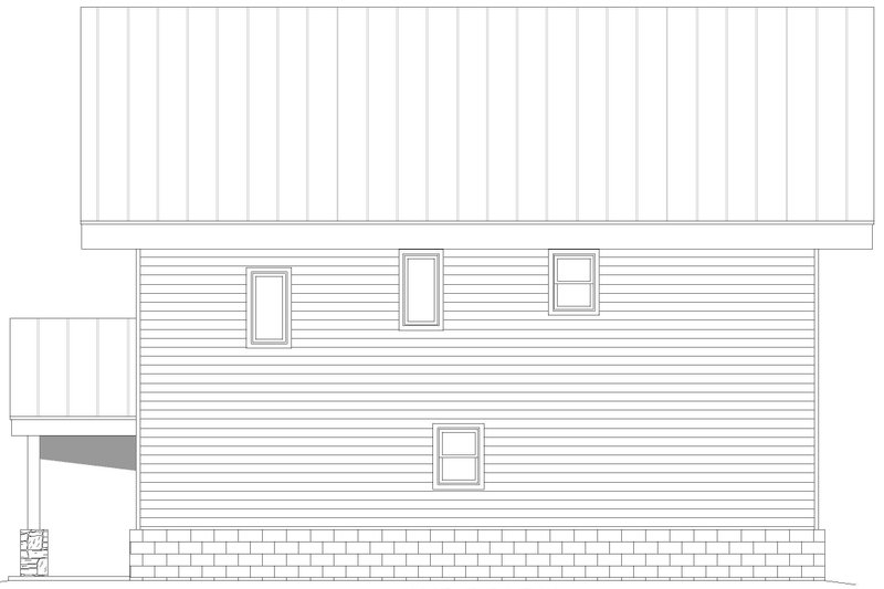 House Blueprint - Exterior - Rear Elevation 1 for Contemporary House Plan #932-548 - 2 bed, 2.5 bath
