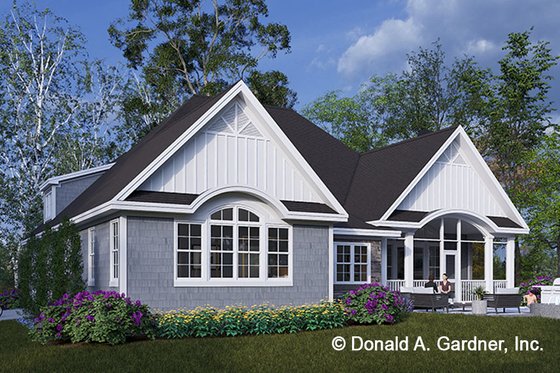 Exterior - Rear Elevation for Craftsman House Plan #929-948 - 3 bed, 2.5 bath