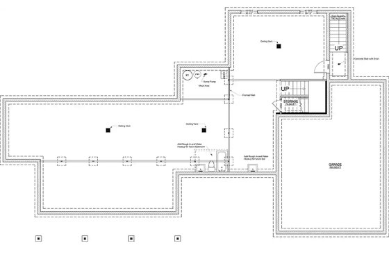 Floor Plan - Lower Floor for Ranch House Plan #1116-42 - 3 bed, 2.5 bath