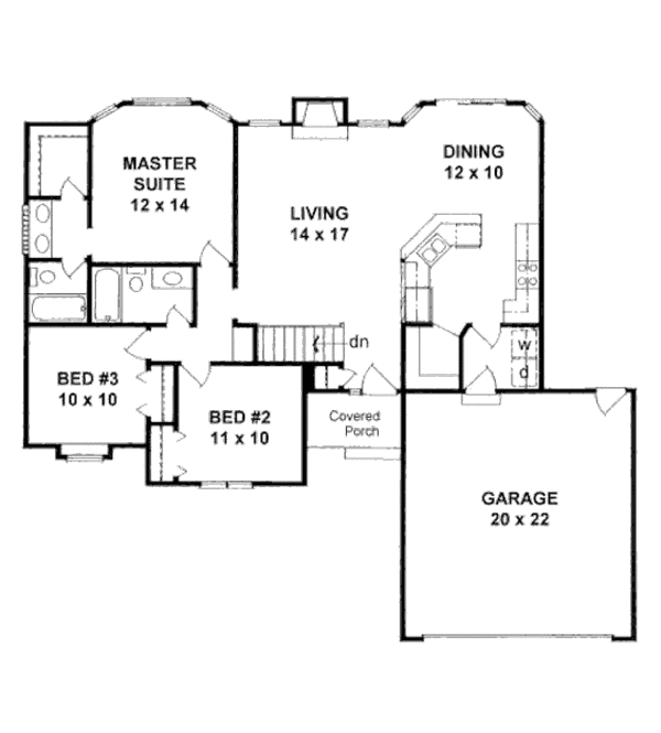 Home Plan - Traditional Floor Plan - Main Floor Plan #58-206