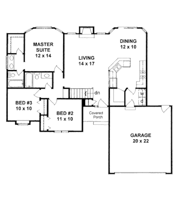 Architectural House Design - Traditional Floor Plan - Main Floor Plan #58-206
