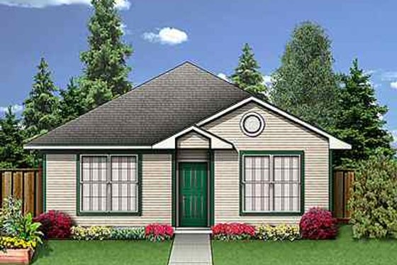 Exterior - Front Elevation for Cottage House Plan #84-104 - 3 bed, 1 bath