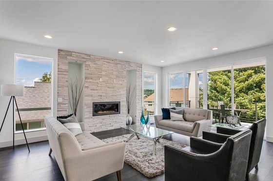 Interior - Family Room 3 for Modern House Plan #1066-10 - 4 bed, 3 bath