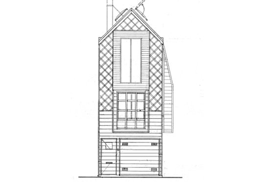 Exterior - Front Elevation for Modern House Plan #511-3 - 1 bed, 1 bath