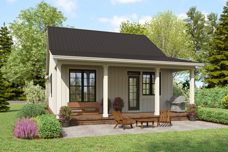 Dream House Plan - Exterior - Rear Elevation for Cottage House Plan #48-1122 - 2 bed, 2 bath