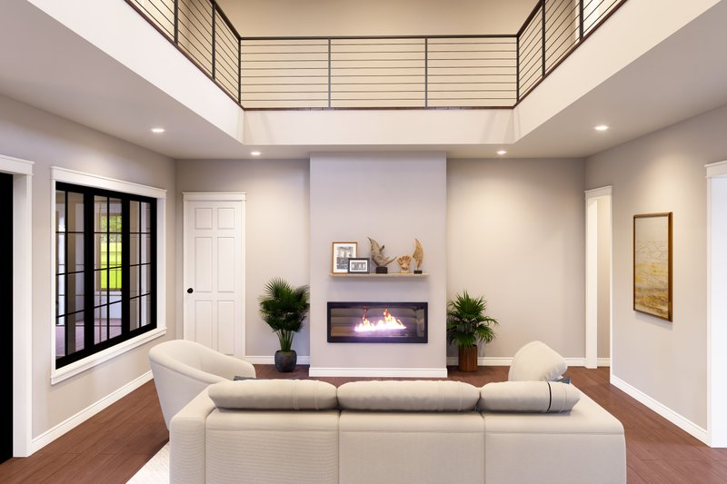 Dream House Plan - Interior - Family Room for Farmhouse House Plan #932-1461 - 5 bed, 5.5 bath