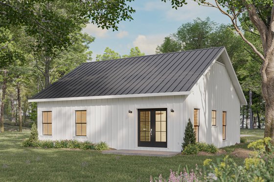 Exterior - Rear Elevation for Cottage House Plan #44-304 - 2 bed, 2 bath