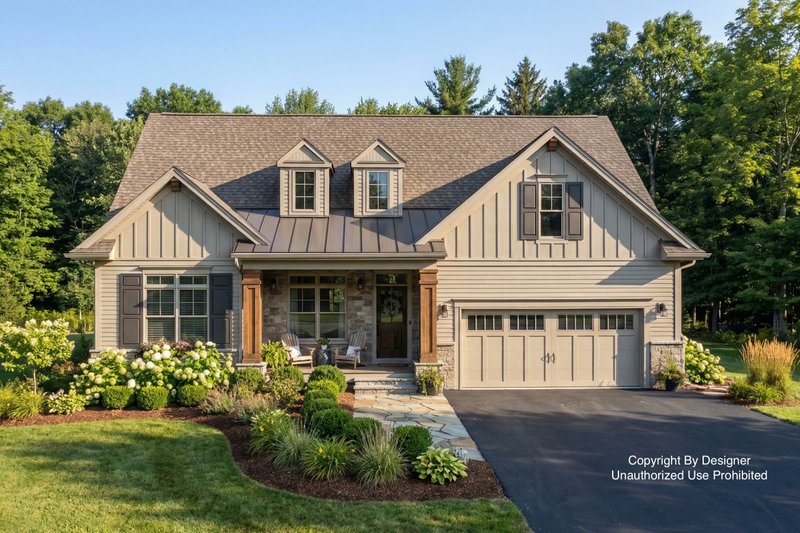 Traditional Style House Plan - 3 Beds 2 Baths 2001 Sq/Ft Plan #51-1186 Exterior