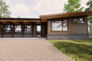 Exterior - Outdoor Living 1 for Contemporary House Plan #1086-6 - 3 bed, 2 bath