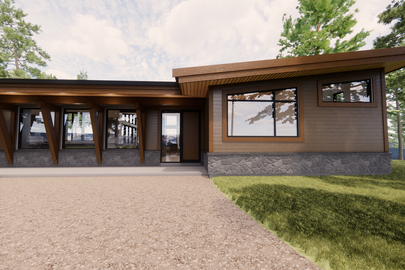 House Design - Exterior - Outdoor Living 1 for Contemporary House Plan #1086-6 - 3 bed, 2 bath