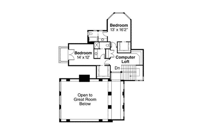 Home Plan - Floor Plan - Upper Floor for Traditional House Plan #124-421 - 3 bed, 4.5 bath