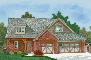 European Exterior - Front Elevation Plan #310-1307