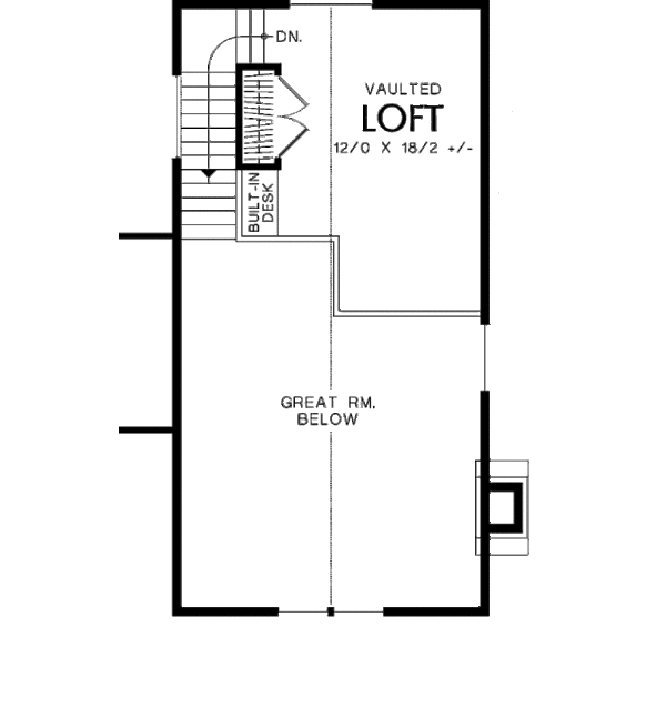 Traditional Floor Plan - Upper Floor Plan #48-302