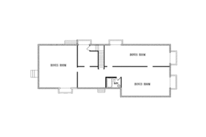 Floor Plan - Lower Floor for Ranch House Plan #1-454 - 4 bed, 3.5 bath