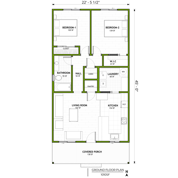 Modern Floor Plan - Main Floor Plan #1106-12