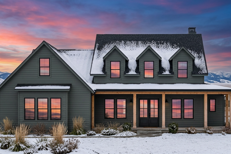 House Blueprint - Exterior - Front Elevation 4 for Farmhouse House Plan #1096-203 - 4 bed, 3.5 bath