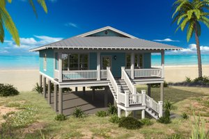 Home Plan - Beach Exterior - Front Elevation Plan #932-105