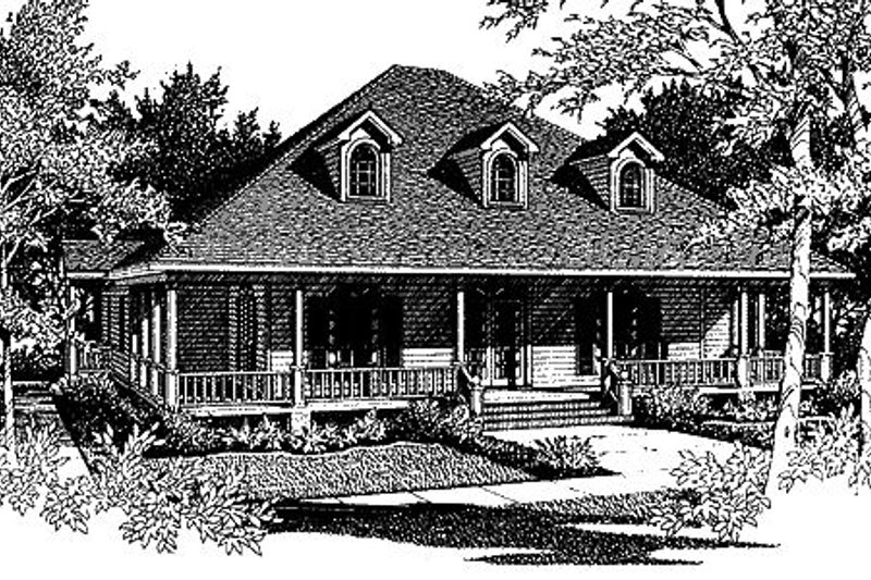 Home Plan - Southern Exterior - Front Elevation Plan #14-203