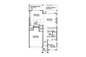 Floor Plan - Main Floor for Contemporary House Plan #569-40 - 4 bed, 4 bath